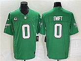 Men's Philadelphia Eagles #0 Swift Green 2023 F.U.S.E. With C Patch Vapor Untouchable Stitched Jersey,baseball caps,new era cap wholesale,wholesale hats